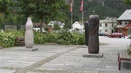 Some of the exhibits in Eidfjord Sculpture Park